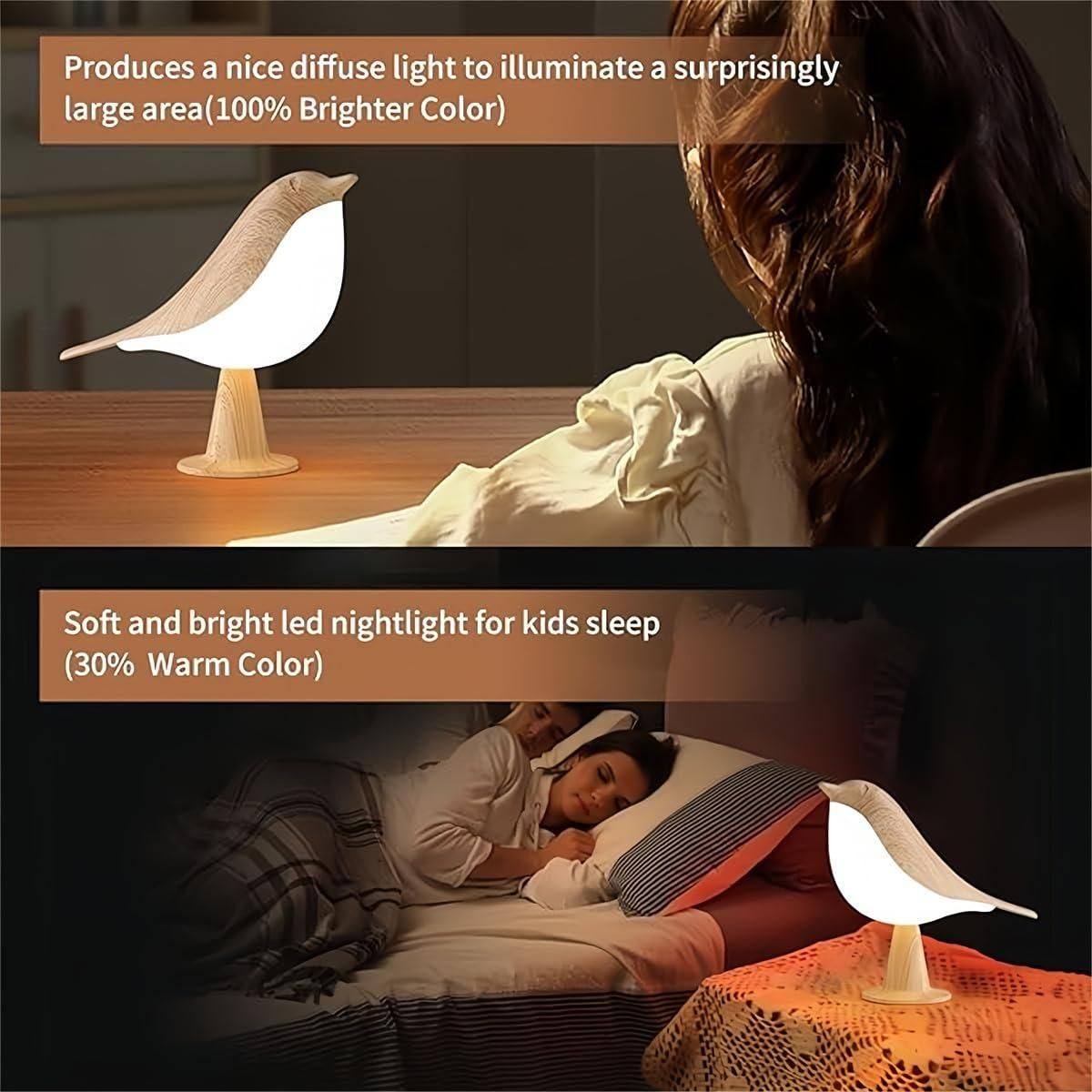 LED Table Bird Lamp – Aesthetic Night Light for Home & Desk